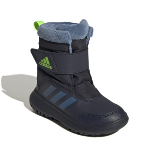 adidas Zimowe buty Winterplay I (Nylon, podszewka, osłona brudu, rzep) ciemnoniebieskie dziecięce